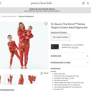 Dr. Seuss's The Grinch™ Festive
Organic Cotton Adult Pajama Set